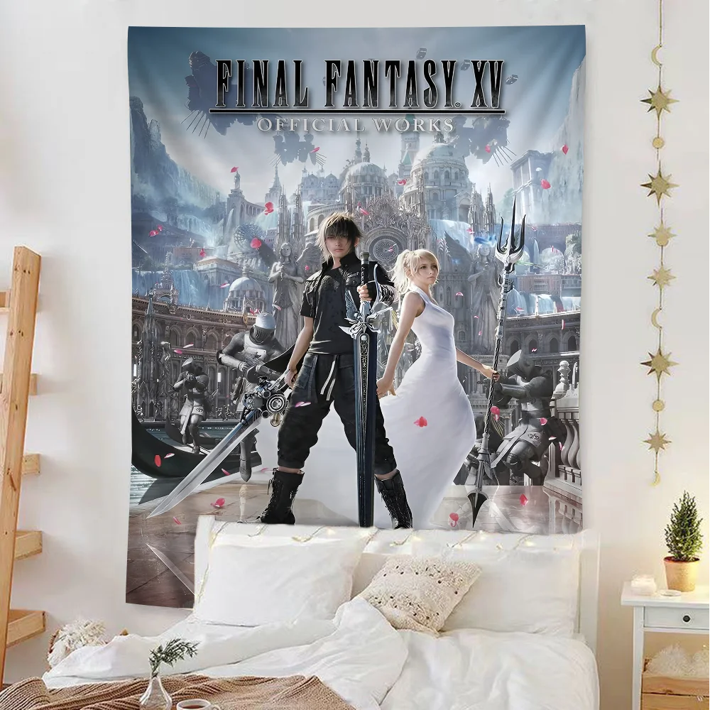 Popular Videogames FINAL FANTASY Colorful Tapestry Wall Hanging Hanging Tarot Hippie Wall Rugs Dorm Wall Art Decor