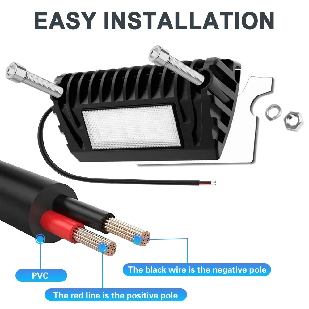 5inch 1/2pcs LED Porch Light RV Work Lamp Exterior 6500K White Lighting Lumen for Trailers Car Truck SUV Trailer Van Boat