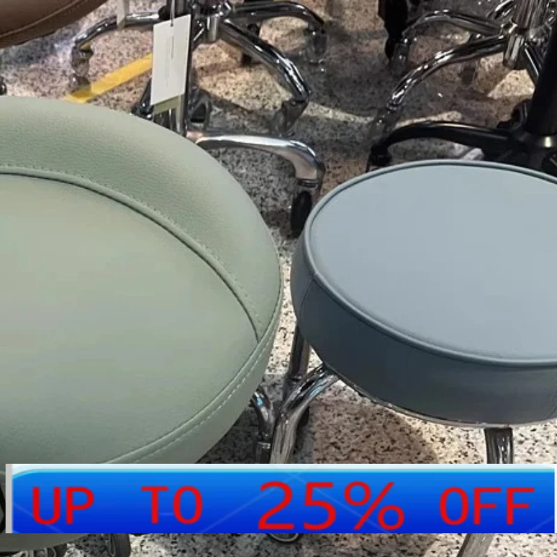 

LMM new iron wheel lifting beauty chair hair stool stainless steel
