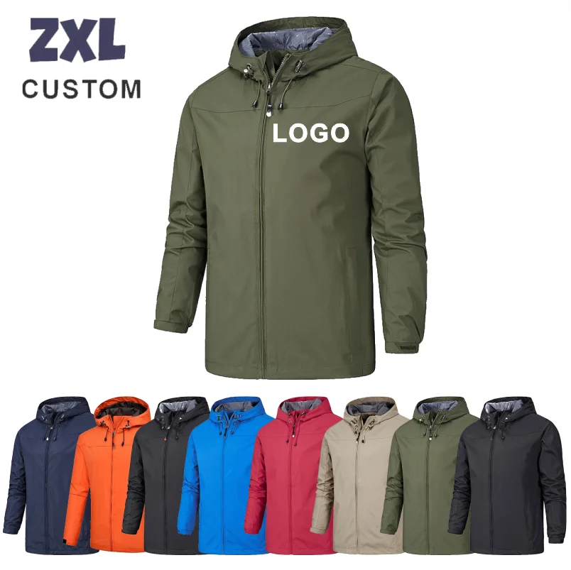 Windproof Waterproof Outdoor Jacket Breathable Thin Jackets Windbreaker Cycling Mountaineering Clothes Custom Logo Print