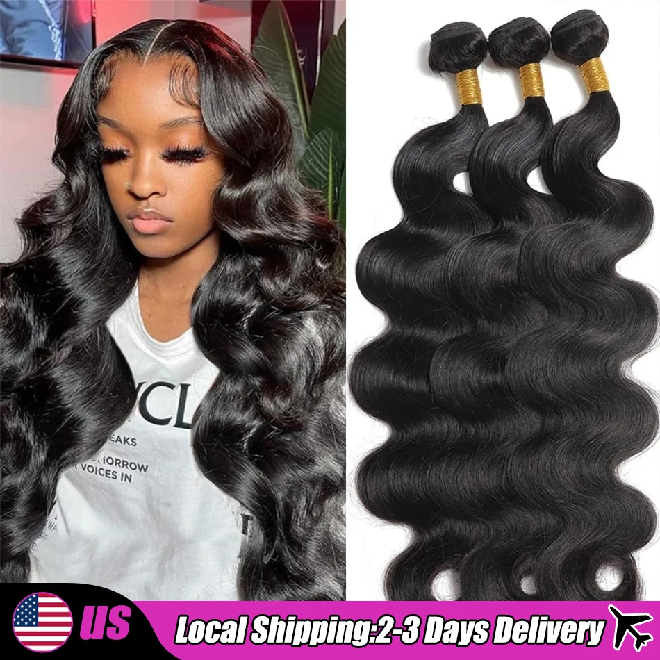 Pretty Diary Body Wave Bundles 30 32 Inch Raw Human Hair Indian Weaving Water Wave 3 4 Bundles Virgin Hair Extensions Tissage