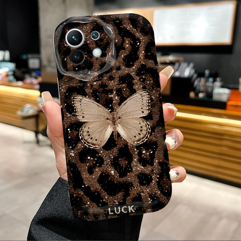 เคสโทรศัพท์ลายสัตว์ ลายผีเสื้อ ลายเสือดาว สำหรับ Xiaomi 14T 13T 12T Pro Mi 15 14 Ultra 13 12 11 Lite 5G NE 10 12X 12S 11i 11X Pro