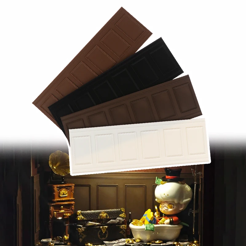 Hot Sale 1Pcs 1/12 Dollhouse Square Wall Skirt Wall Panel For Micro Landscape Window Display Role Play Doll House Accessories