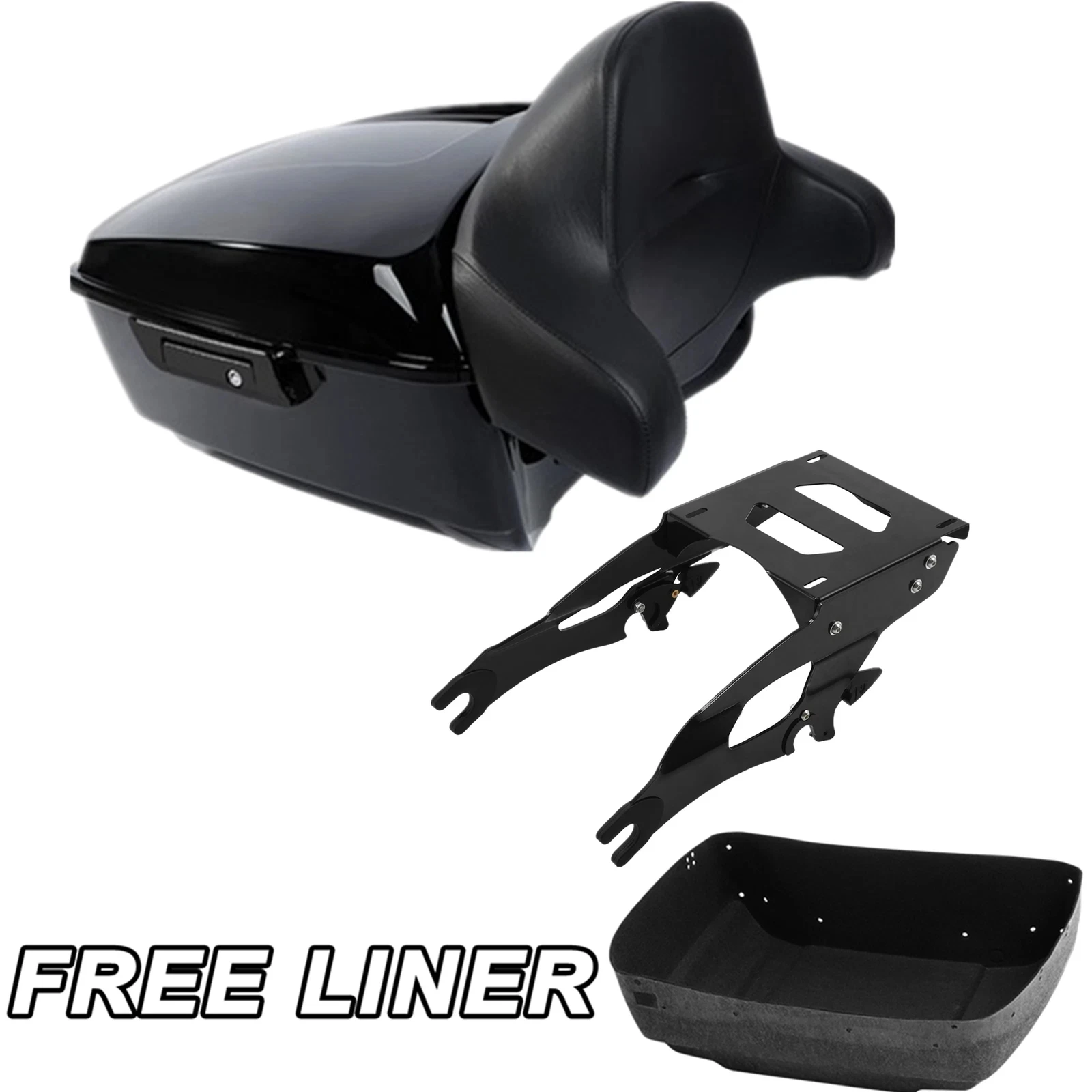 King Trunk Top Case Backrest Mount Rack Fit For Indian Chieftain 2014-2024 Challenger 2020-24 Luggage Storage Tail Box