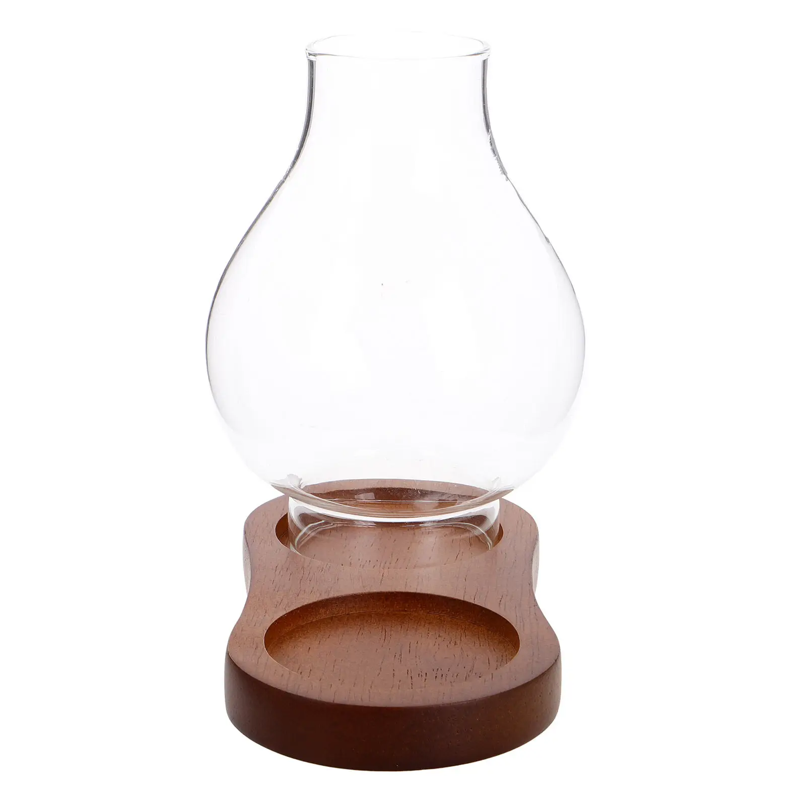Clear Glass Holder Windproof Tealight Protector Double Compartment Decorative Table Centerpiece Zen Aromatherapy