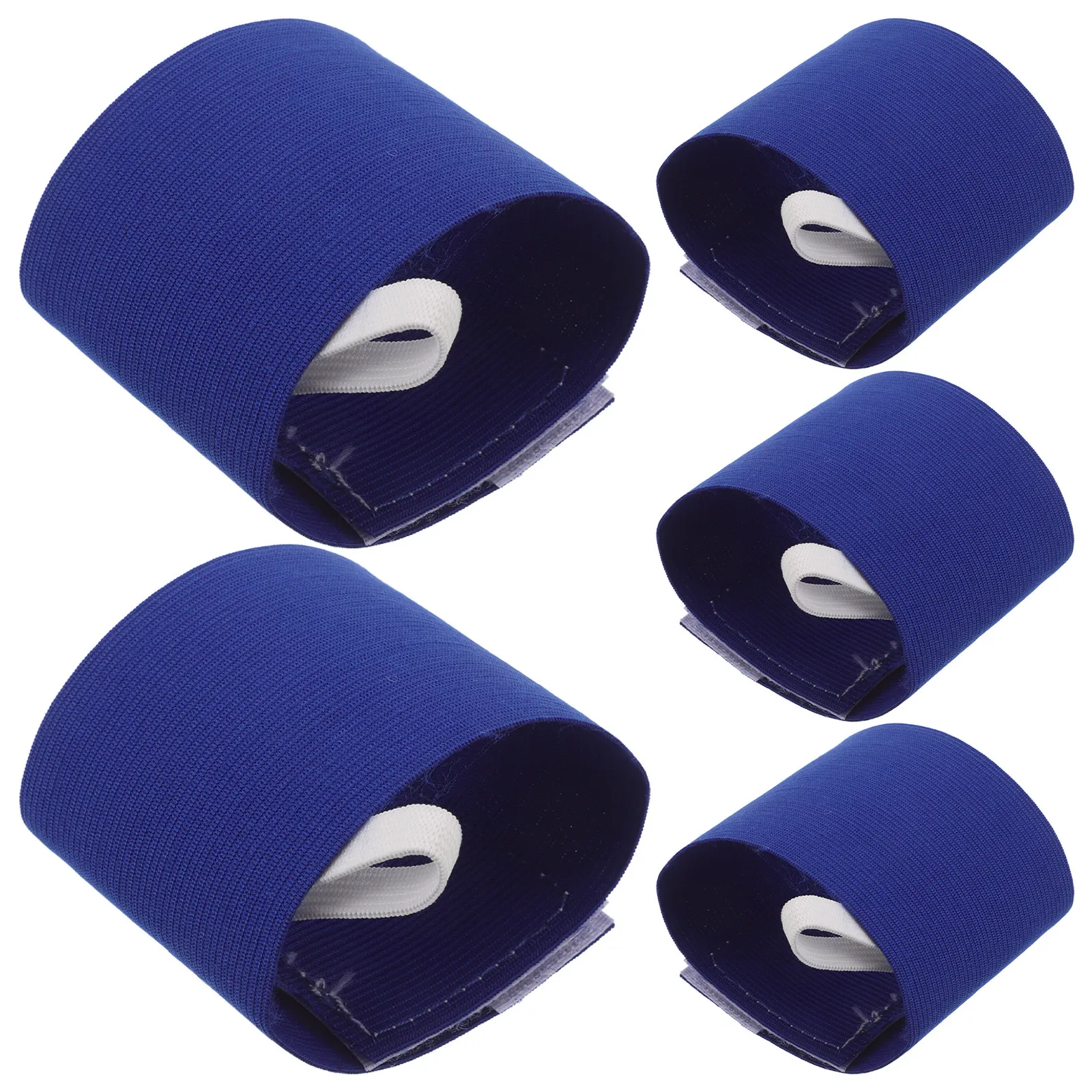 5Pcs Youth Captain Armband Adjustable Elastic Sleeve Secure Fit for Kids Soccer Match Outdoor Sports Team view 4