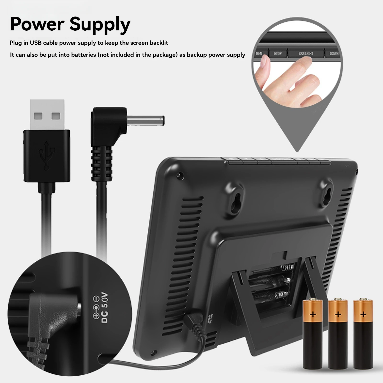 with Weather Forecast Remote Sensor Large Screen Weather Clock Weather Station Wireless RF Temperature Humidity Monitor