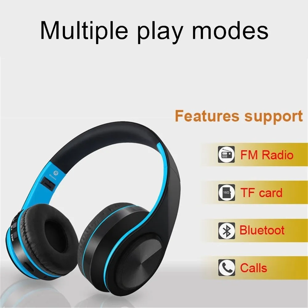 Foldable Soft Head Bow Tv Headset Wireless Bluetooth Earphones Stereo Support TF with Microphone Adapter for Television PC Music