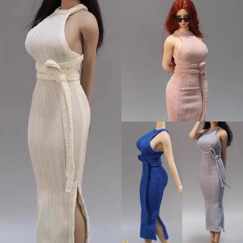 1/6 Scale Female Long Hip-hugging Evening Dress Clothes Model for 12'' Soldier Action Figure TBL S42 S53 Body Dolls