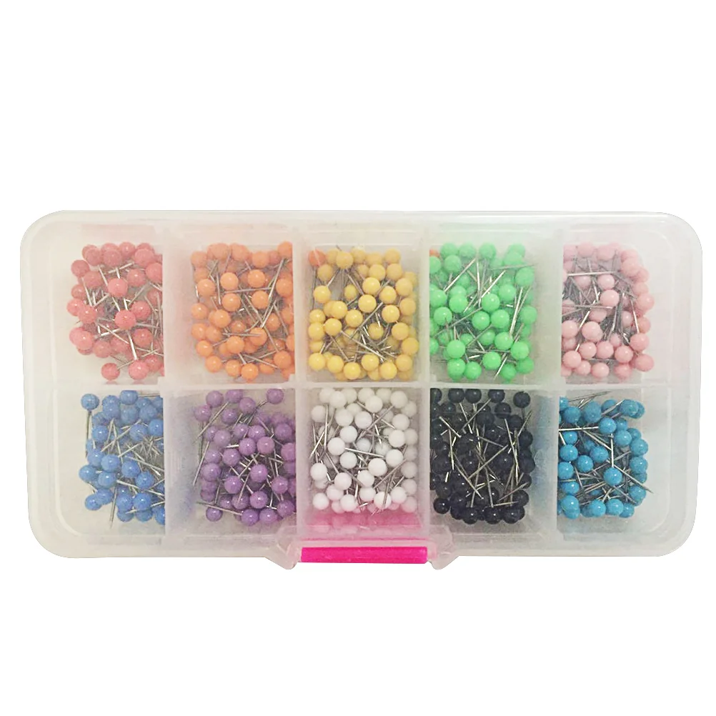 500 Pcs Colored Push Pins Travel Map Pushpins for Maps Office Bulletin Board Border