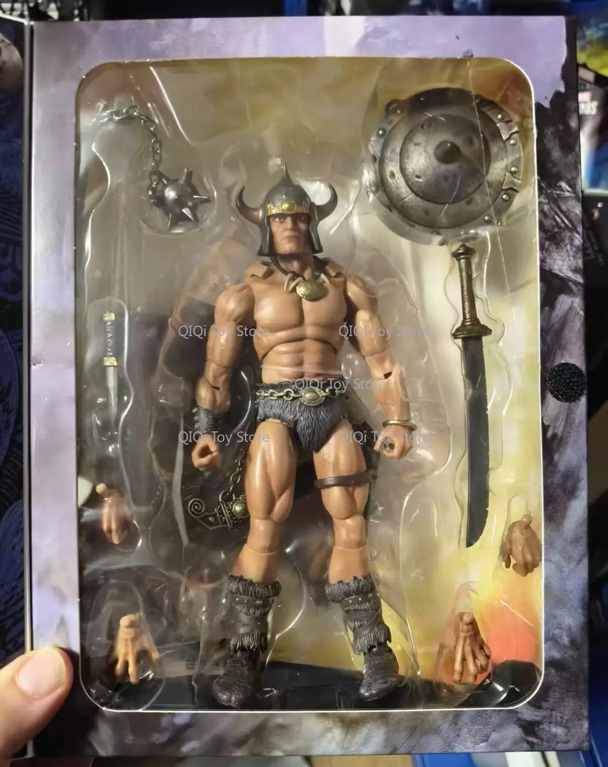 Spot Foreshadowing Studio Savage Melting Furnace Frank Barbarian Mavable Model Hand-mand-maked Toy
