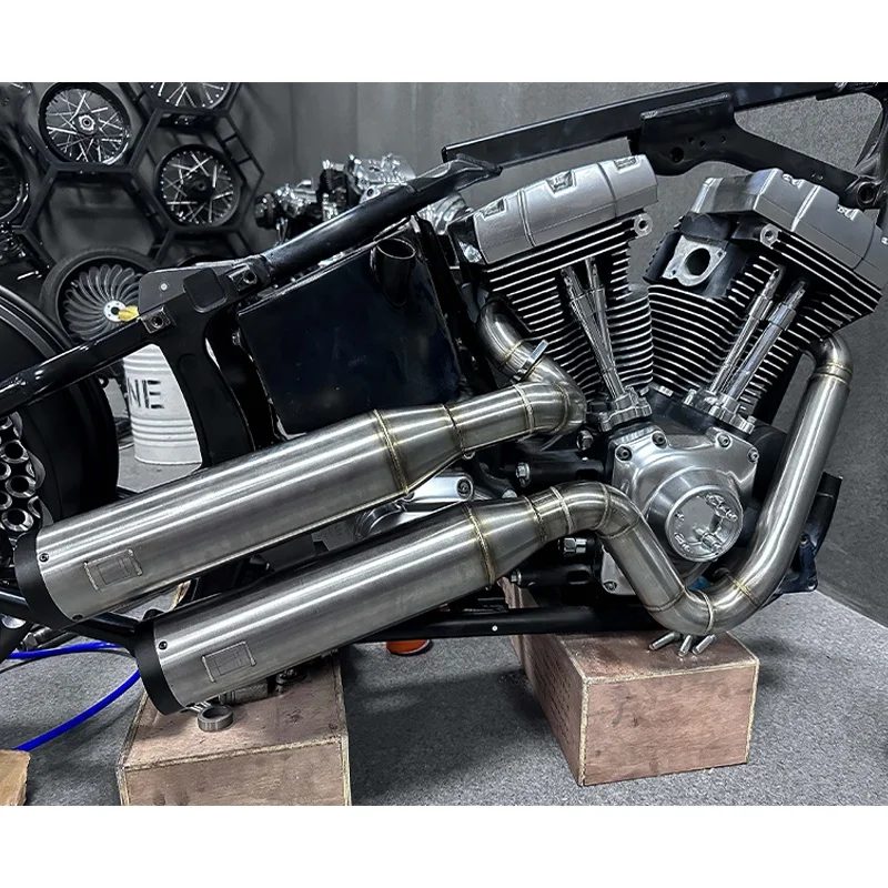 

Подходит для 2018-2023 HD Softail из титанового сплава 2-в-2 Performance, выхлопная система из нержавеющей стали, рама мотоцикла