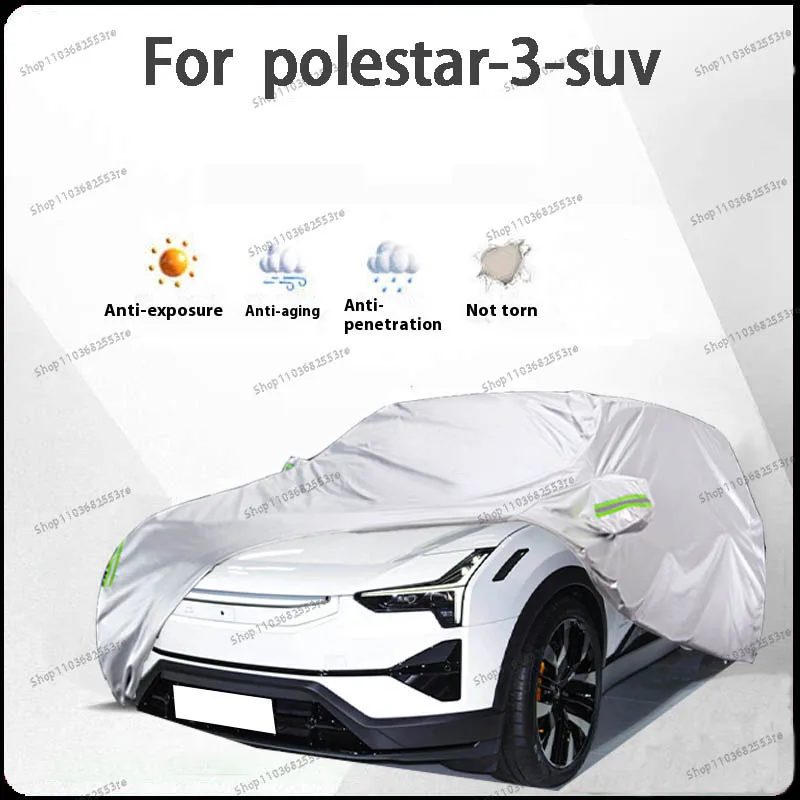 

For Polestar 3 Fit Car Cover - Waterproof, Dustproof, Sunshade (UV), Snowproof | Silve Full Cover with All-Day Protection
