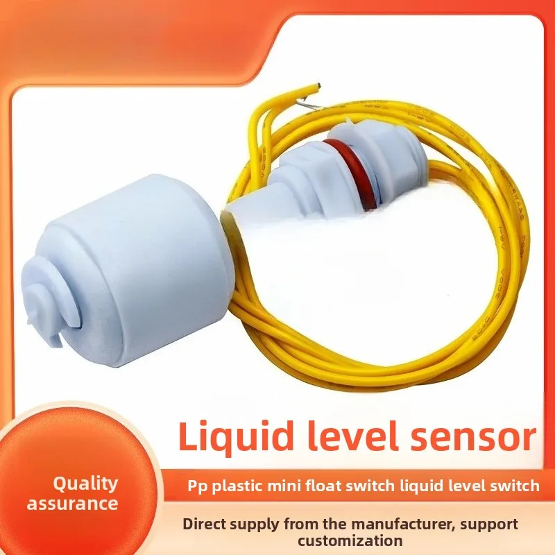 

PP Plastic Small Float Switch Liquid Level Switch, Water Level on, Liquid Level Sensor, Anti-corrosion Acid and Alkali 52MM