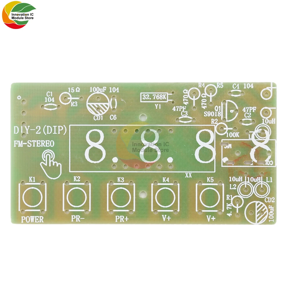 87-108MHz AM/FM Medium Wave FM Two Band Stereo Digital Tuning Machine Headphone Radio Module Kit Diy Production Teaching Product