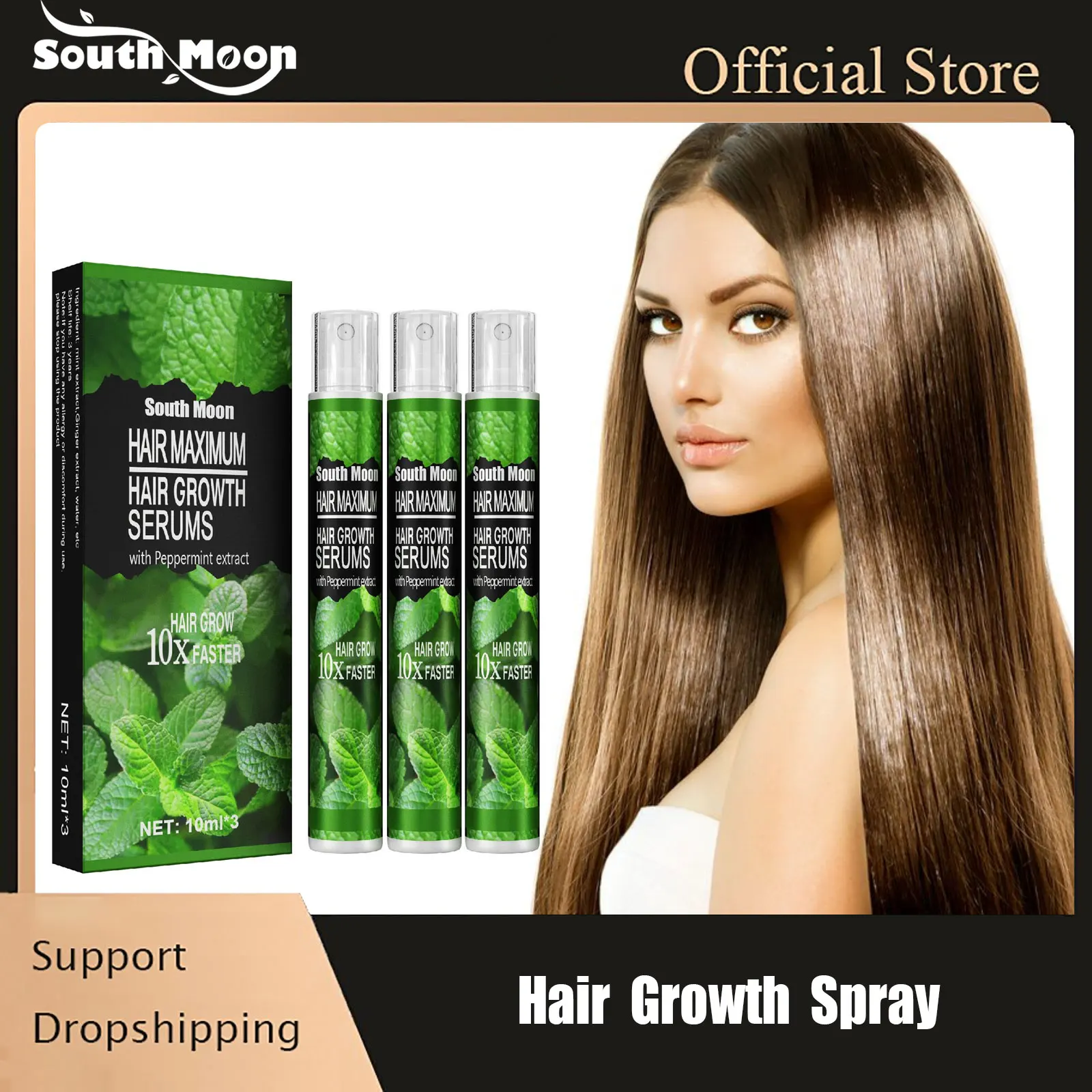 South Moon Hair Growth Spray Strengthen Softening Nourishing Moisturize Damage Hair Improving Dry Scalp Hair Care Serum Products