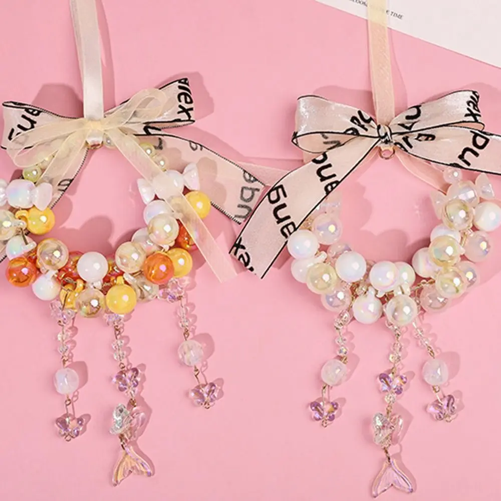 

Electroplating UV Butterfly Pendant Car Charm Round Beads Fashions Diy Beading Goddess Car Ornament Creative Color Plating