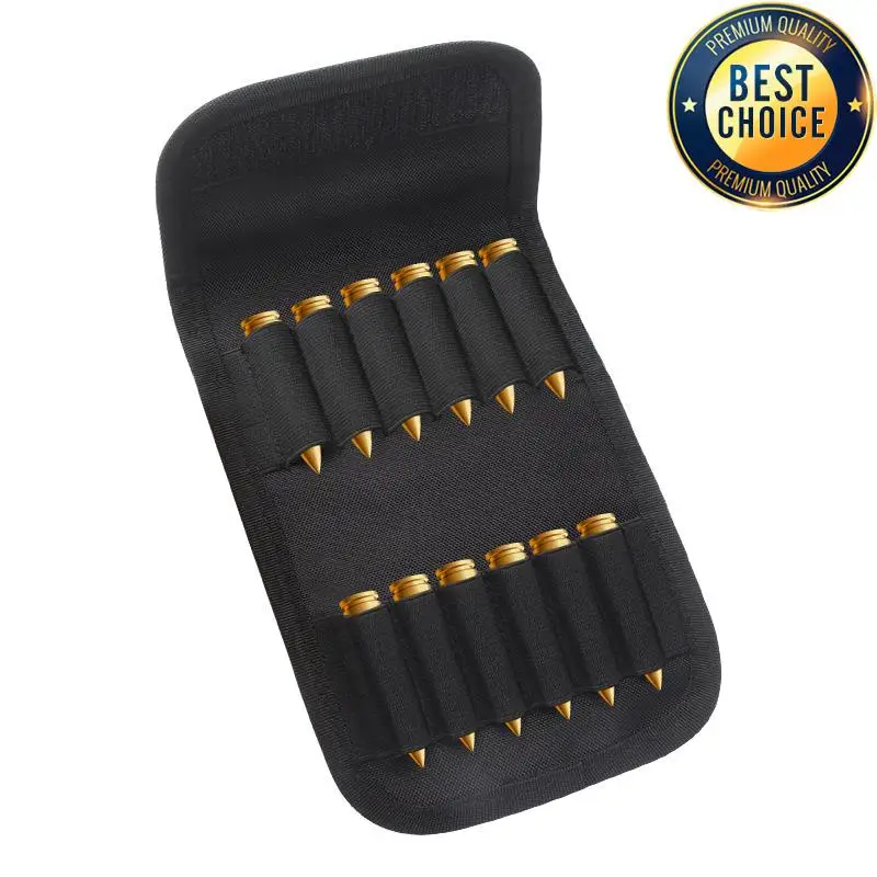 Tactical 12 Round Rifle Shotgun Shell Ammunition Pistol Bullet Reload Holder Molle Mag Pouch Ammo Round Cartridge Holder Hunting