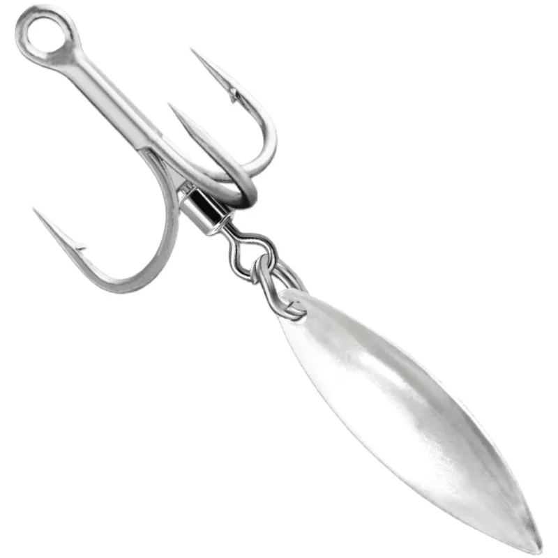 

ApexMarine 5Pcs/lot High Carbon Steel Treble Fishing Hooks 2# 4# 6# 8# with Spoon for Trout Bass Fishing