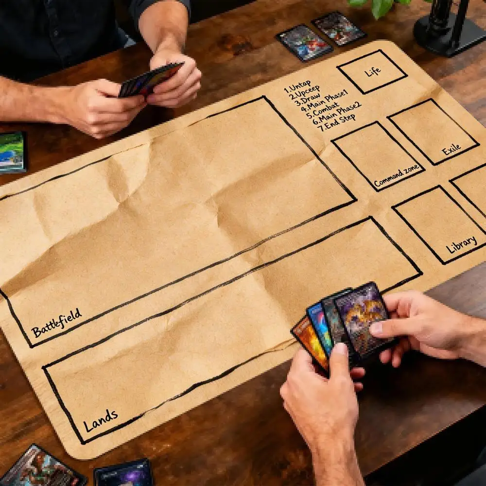 Cardboard Board Game MTG&TCG Tabletop Game Mat Magic Party Playmat Durable Rubber for Games 35X60cm Mouse Pad Offices Desk Mats