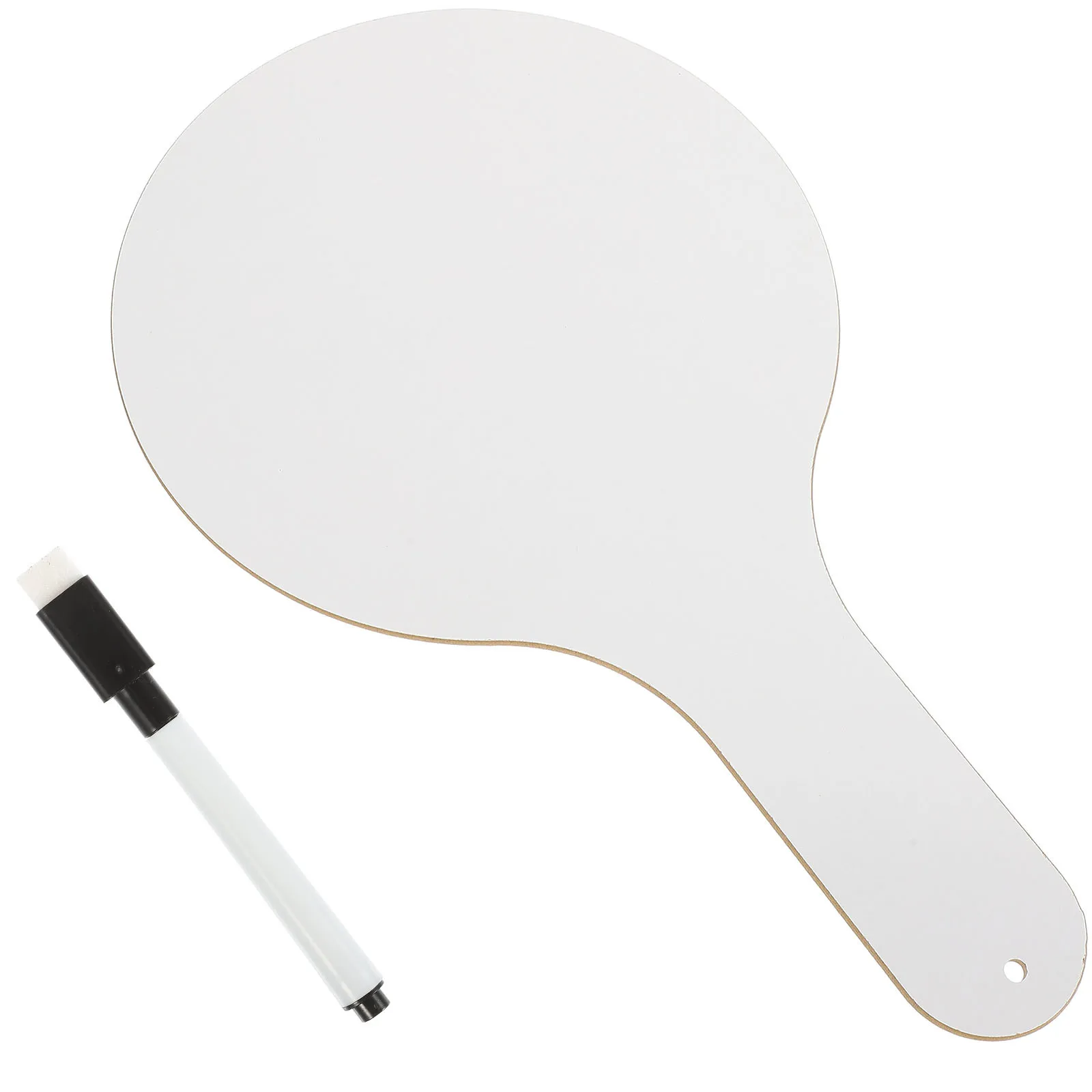 BUTIFULSIC 1 Set Answer Board Handle Design Double Side Erasable Whiteboard School Supplies for Students Handheld Accessory