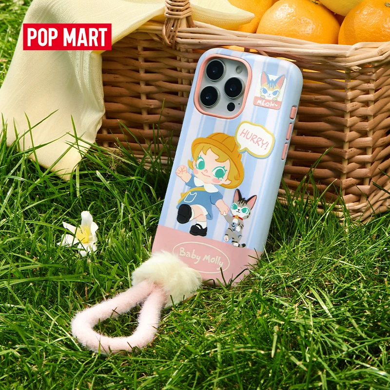 حافظة هاتف من سلسلة POP MART Baby Molly & Baby Tabby لهاتف iPhone 16 Pro / 16 Pro Max