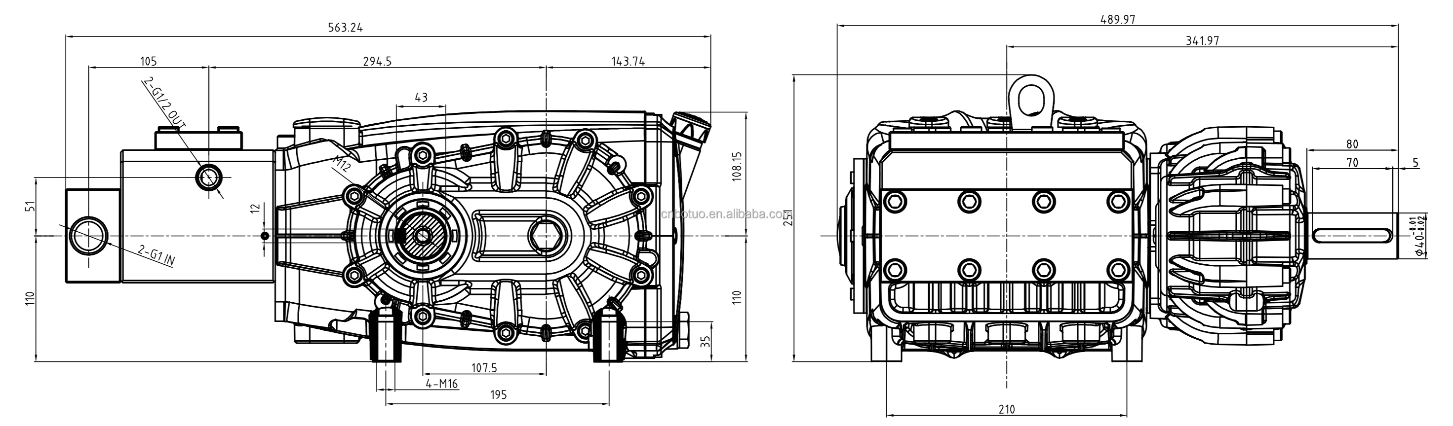 4350Psi 300Bar 88Lpm High Pressure Pump For Reverse Osmosis