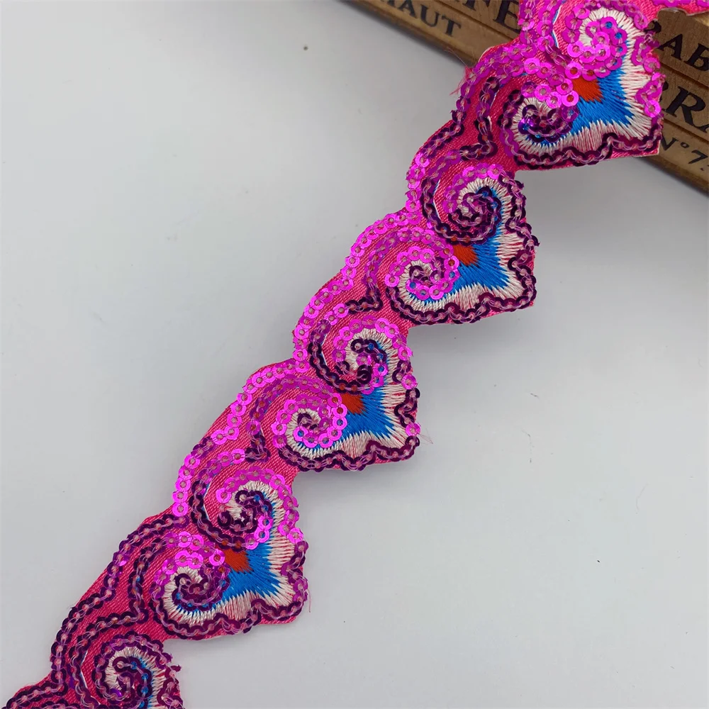 10yards Many colors  Embroidery Iron on Lace Trim Patches for Women\'s men\'s clothes DIY