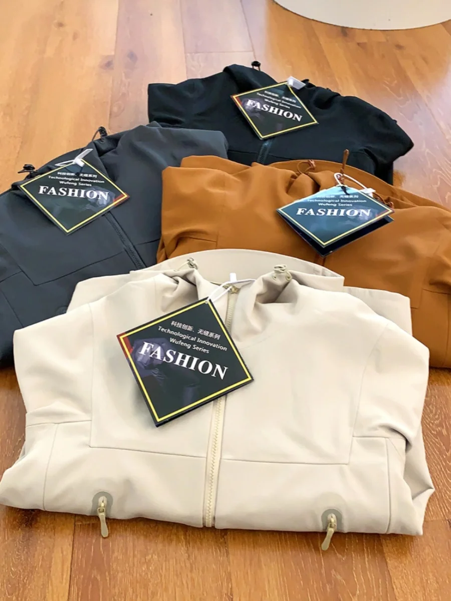 

Outdoor Men's Fce Lined Thiened Anti-Cold Warm Soft ell Jaet Coat with Hood Autumn Winter Heavy Du Zipper Closure ...