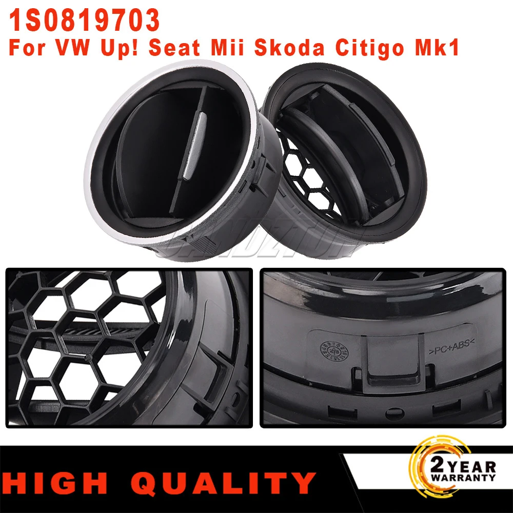 

For VW Up! Seat Mii Skoda Citigo New Front Dashboard Air Vent AC Grille Diffuser Surround Black/Silver 1S0819703 car accessories