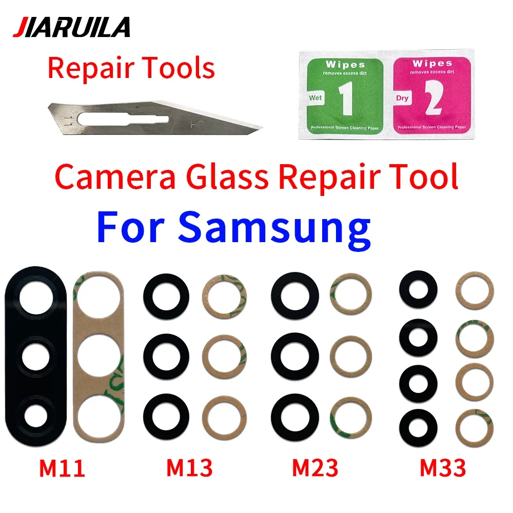 

10 шт. стекло камеры для Samsung M02 M02S M11 M13 M23 M33 M42 M52 M32 5G стекло задней камеры с клеевым клеем
