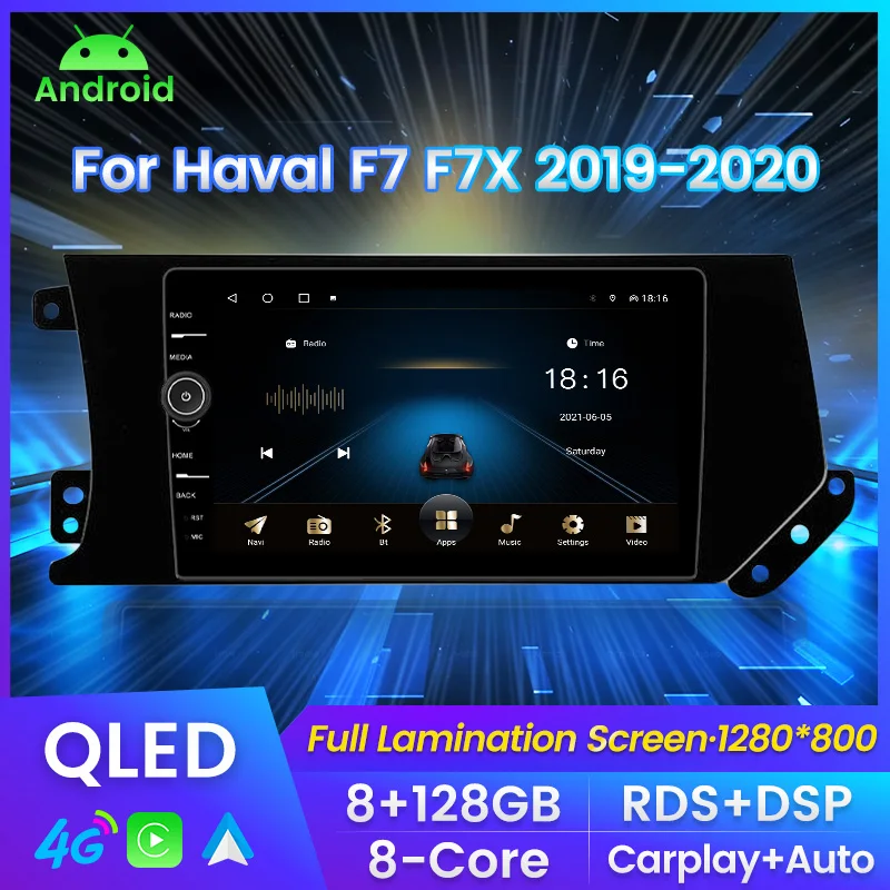 

9inch QLED Screen Car Radio For GREAT WALL Hover Haval F7 F7X 2019 - 2020 DVD Player Android Head unit For Carplay Android Auto