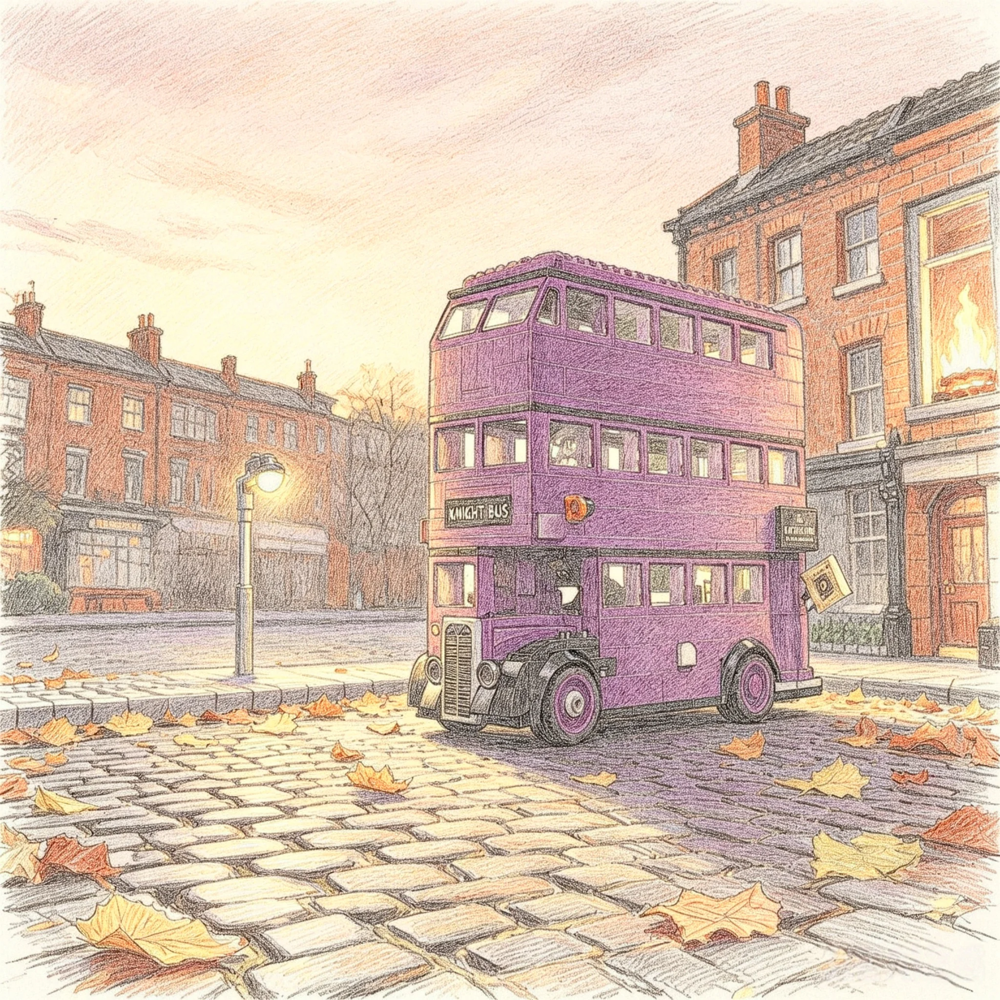 

2026 new arrivals Knight brick bus Adventure magic Creative Building block Model Home decoration Toys Men and women birthday gif