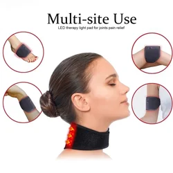 Red Light Therapy Belt Portable Infrared Neck Wrap Home Use Neck Massage for Muscle Relax Neck Pain Relief 15/20/24 Lamps Bead