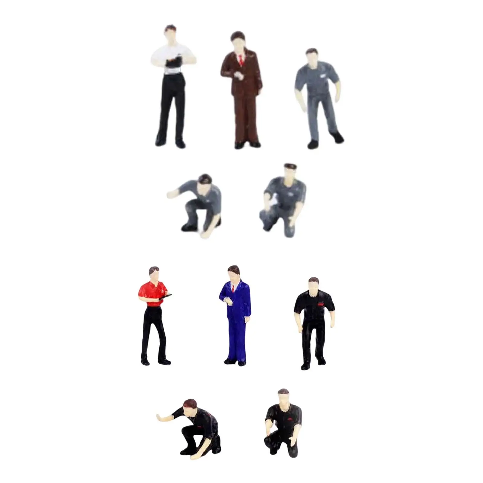 5Pcs Resin 1/64 Repairman Figures DIY Projects Miniature S Gauge Desktop Ornament Decor