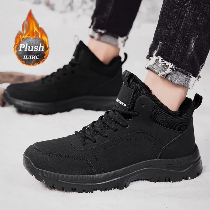 

ELUVA Winter Snow Boots Men Waterproof Non-Slip Super Warm Thermal Insulated Lightweight Hiking Work Boots for Outdoor Adventure