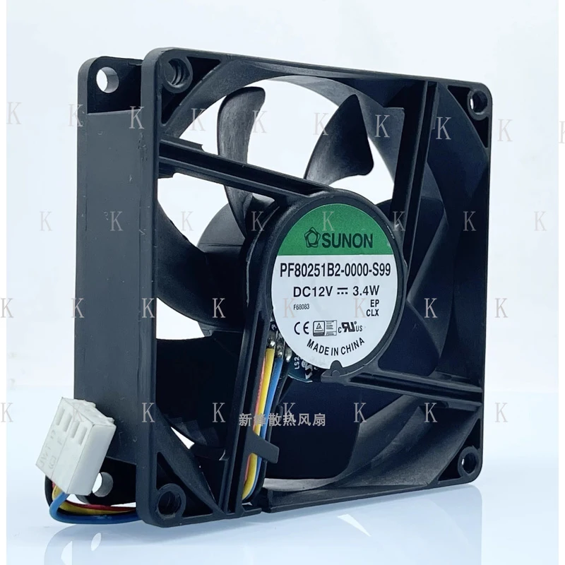 C  FOR  SUNON PF80251B2-0000 wbr/  -S99 12V 3.4W 8025 8CM 4PIN Cooling Fan