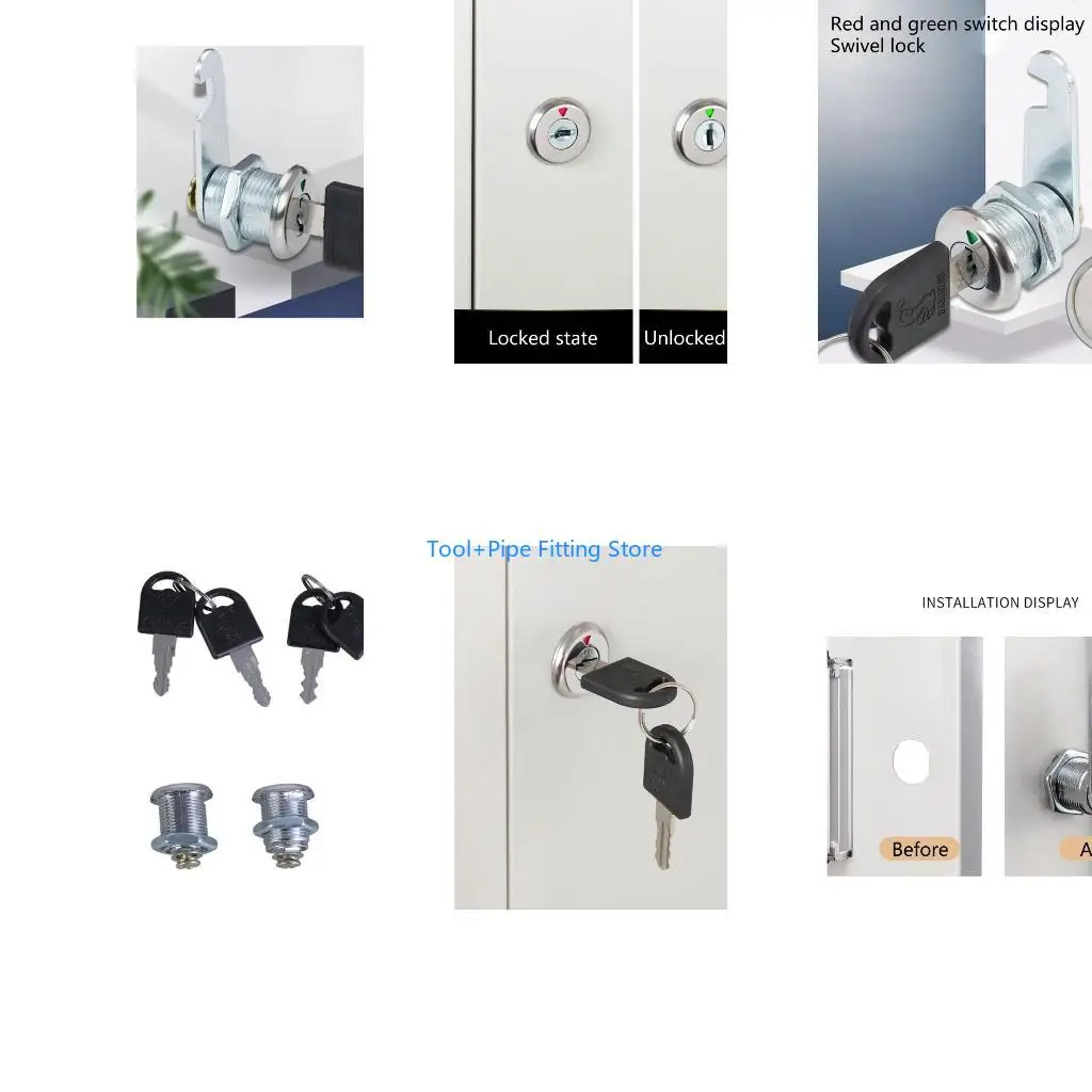 F92B 2set Cabinet Cams Lock with Security Furniture Lock Hardware Enduring