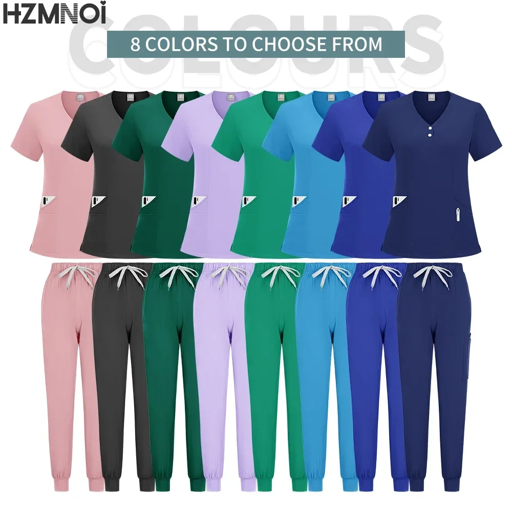 医療スクラブ看護手術用ガウン高品質弾性スクラブヘルスケア薬局無地制服卸売作業服ユニセックス