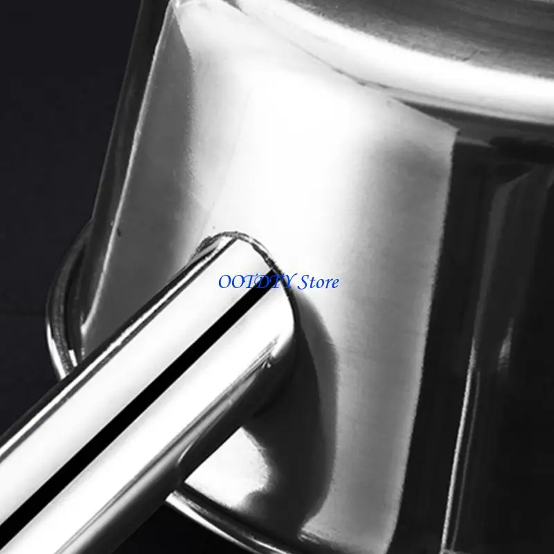 367A Ergonomic Grip Long Handle Stainless Steel Broth Ladle For Food Service Use