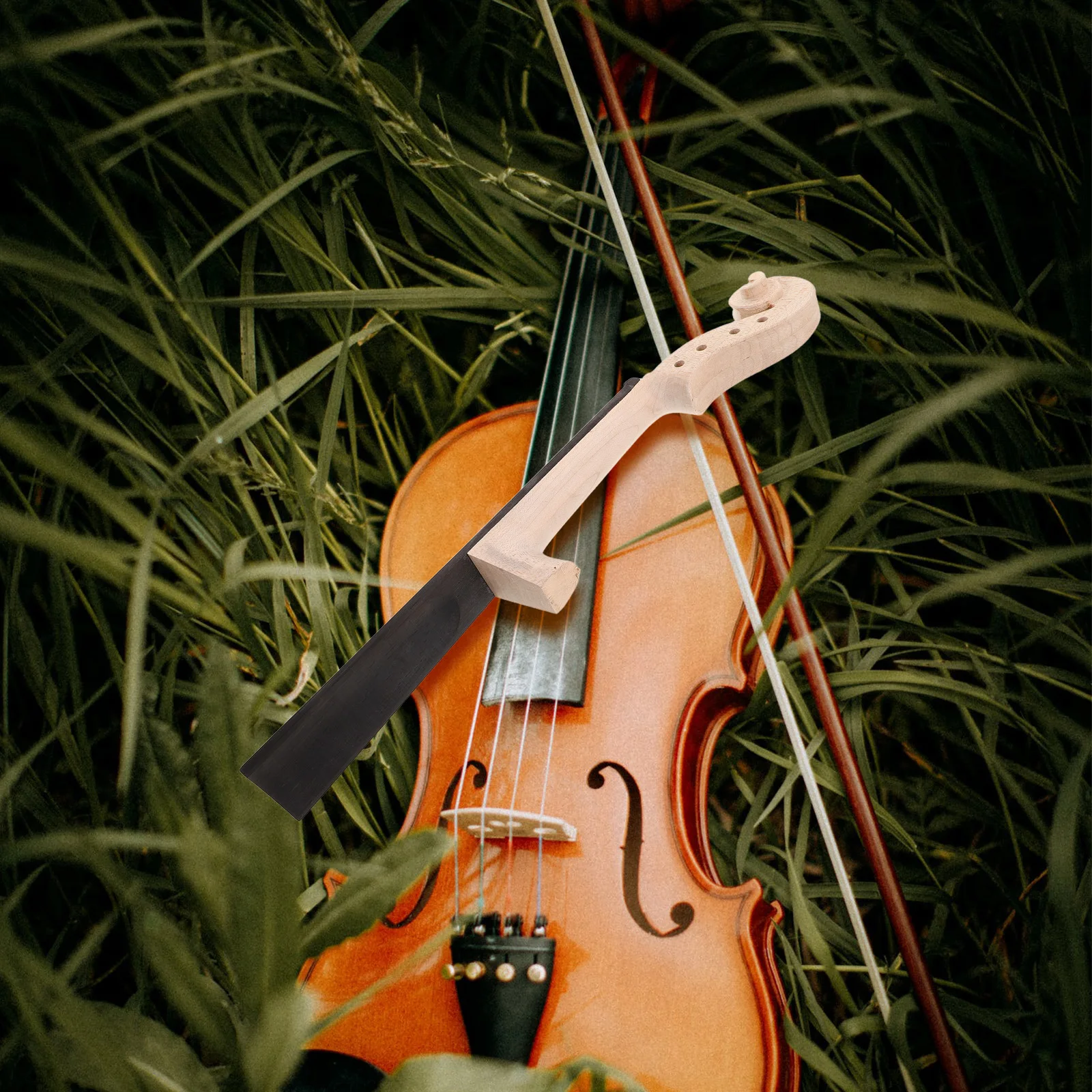 

Violin Head Durable Instrument Accessories White Embryo Wood Fretboard Replacement