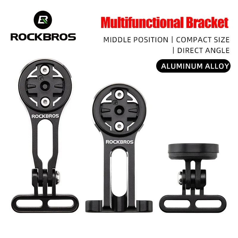 ROCKBROS-Soporte multifuncional de aleación de aluminio para ordenador de bicicleta, extensión para bici, Wahoo, Bryton, Garmin