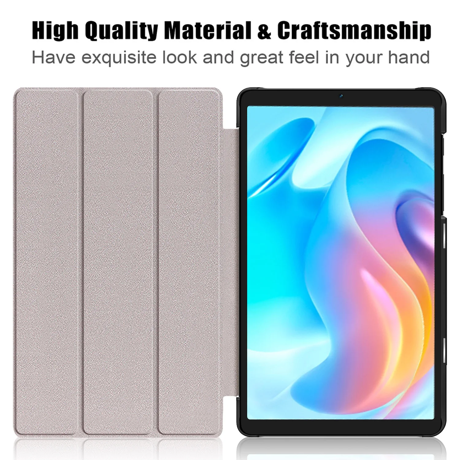 Tablet Case for Realme Pad Mini 8.7inch Protective Cover(PU Leather Material,ultra Slim,Shockproof)