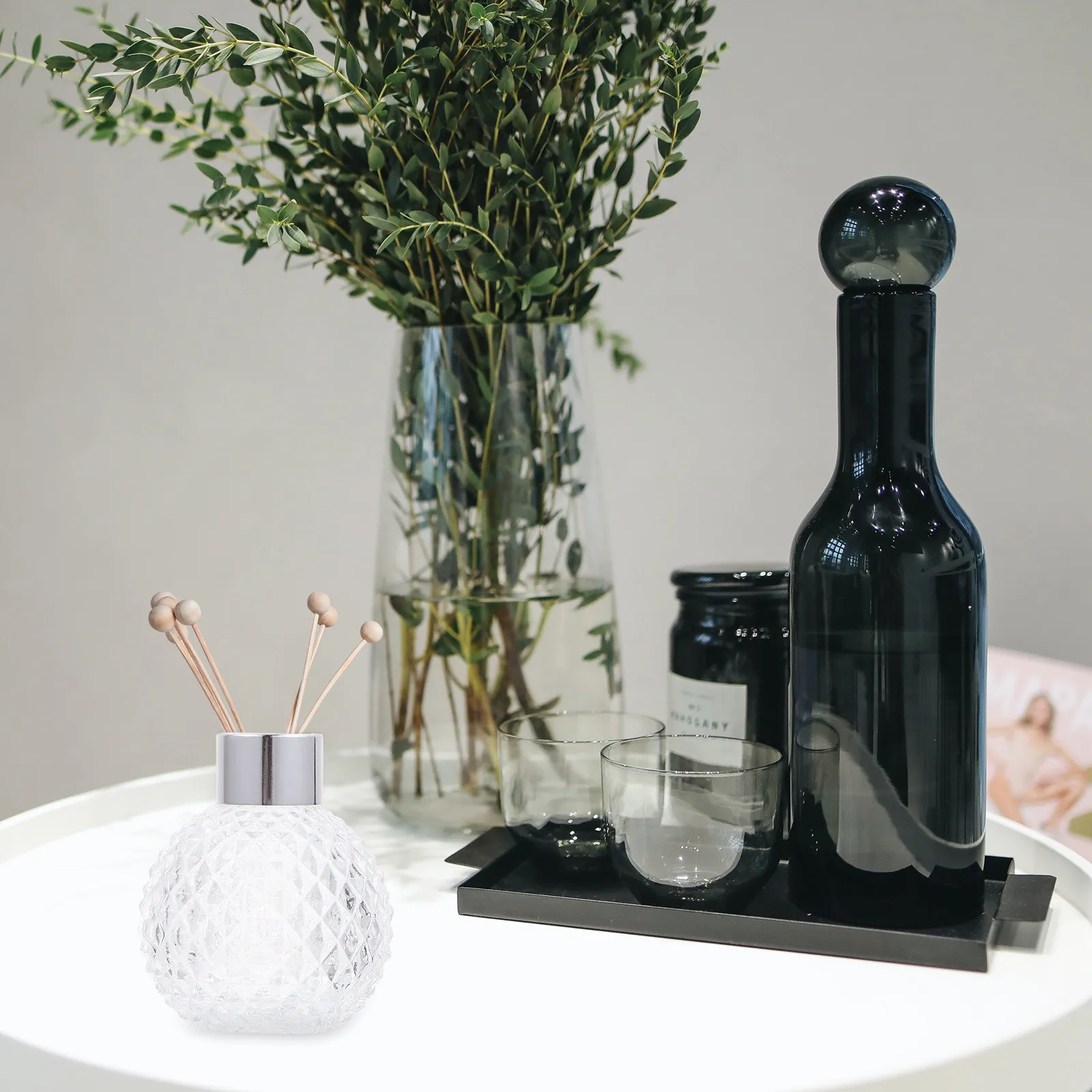 

6 шт. пустых стеклянных флаконов для ароматов, 100 мл, многоразовые контейнеры для парфюмерии и эфирных масел, для хранения парфюмерии, многоразовые, моющиеся