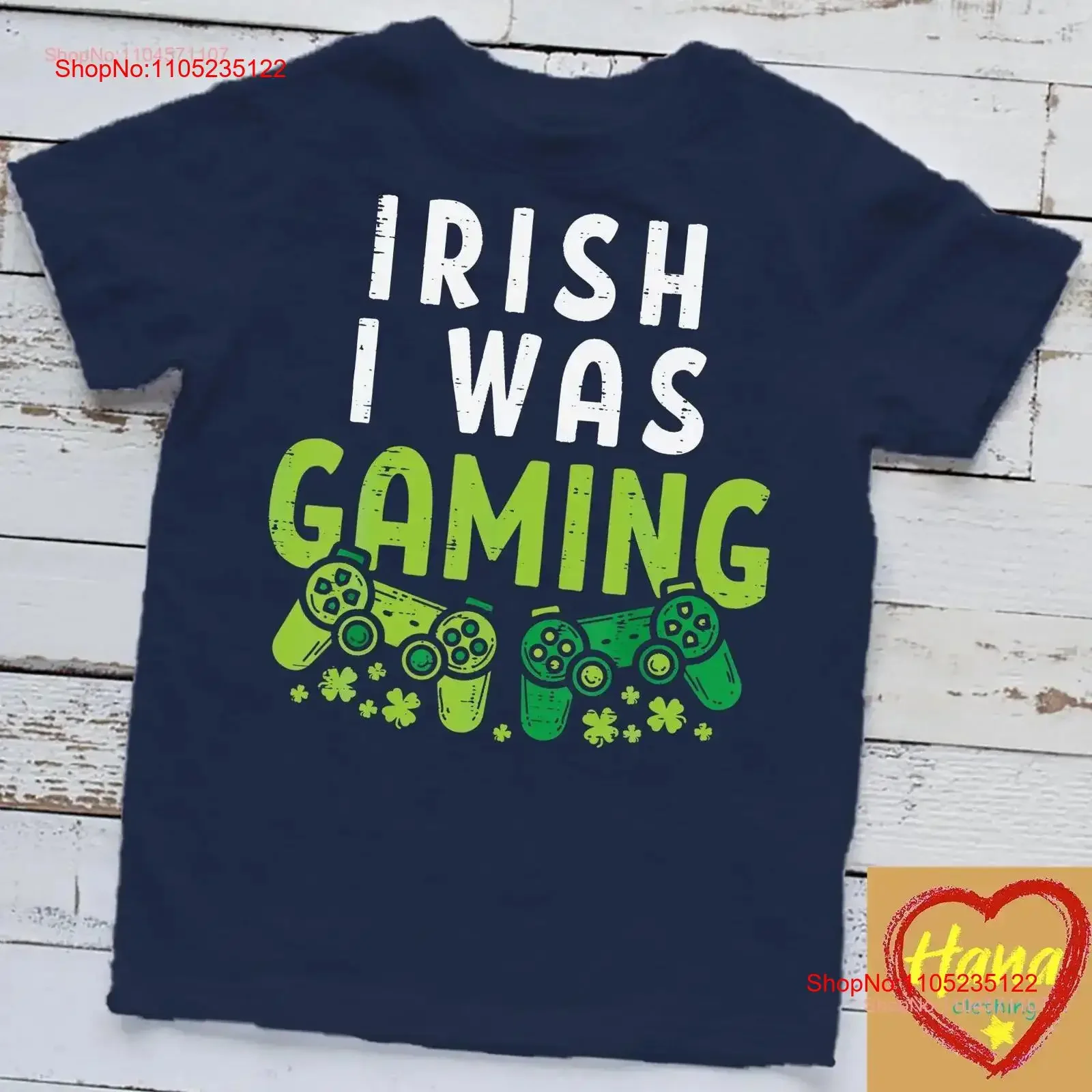 Irish I Was Gaming Funny St Patricks Day Gamer Boys Men T Shirt vintage Washed Comfortable Slightly Breathable Stylish fashion