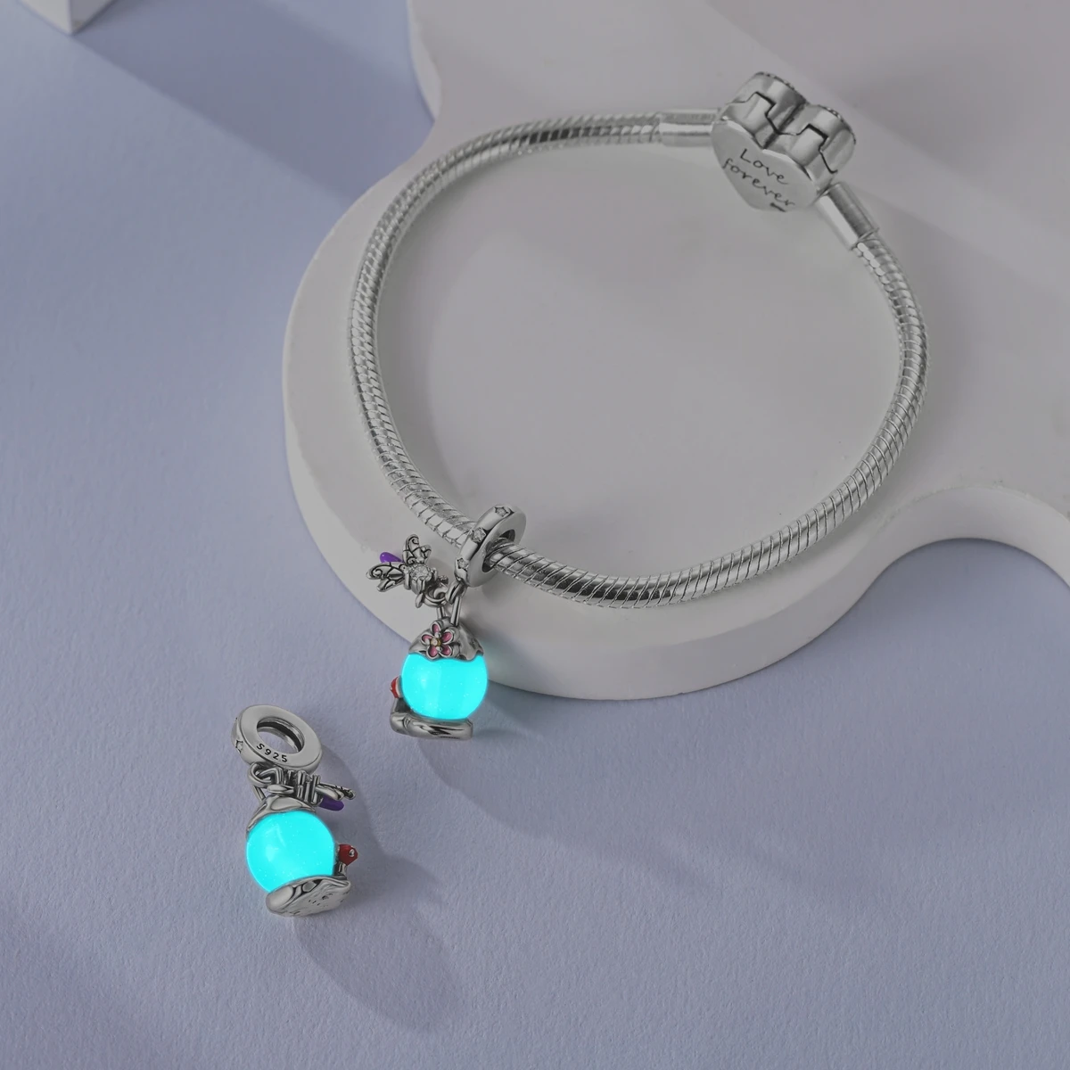 Original 925 sterling silver bee avocado strawberry balloon poodle women's fashionable charm bead, suitable for DIY bracelet - view 3