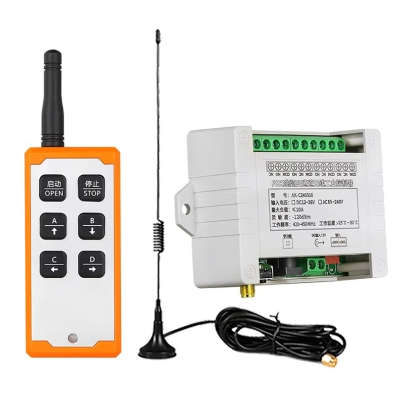 Customizable 4 Way FSK Remote Controls  Wireless Relays for Small Motors and Lifting Machinery DropShipping