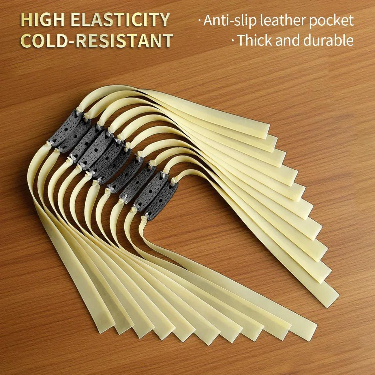 10 cinghie di ricambio per fionda, gomma ad alta elasticità, cinghie piatte in gomma, adatte per tiro all'aperto e caccia