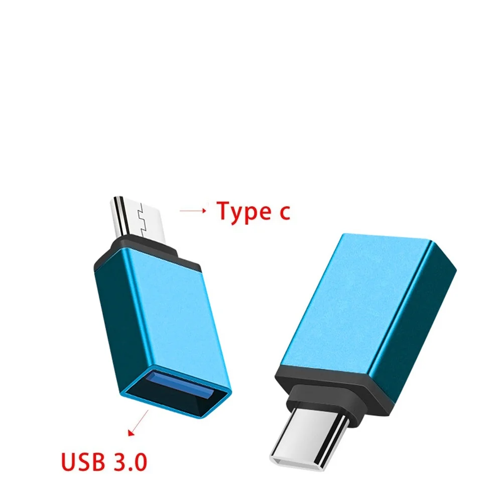 USB 3.0 female to type C USB 3.1 male OTG blue adapter