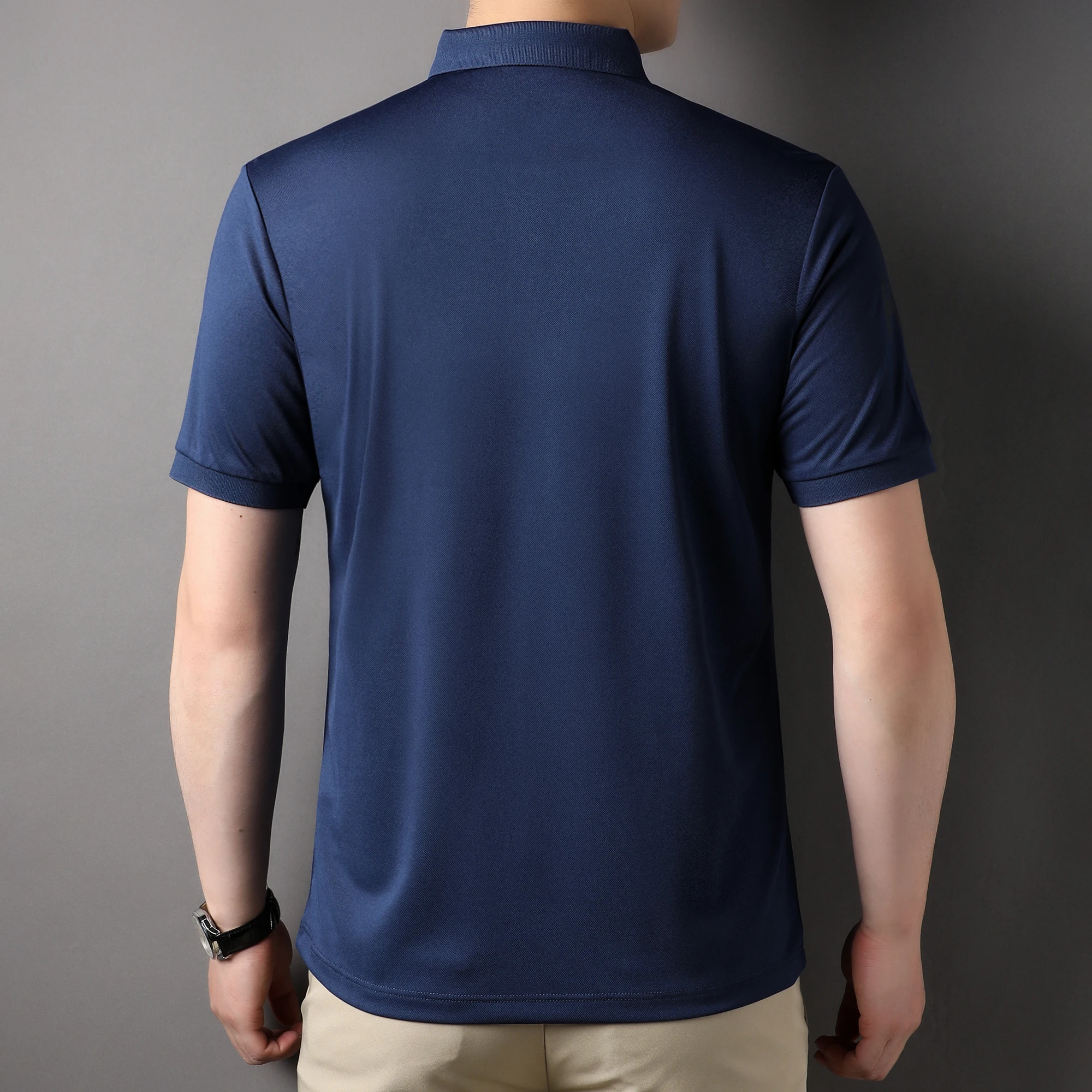 COODRONY Summer Men Polo-Shirt Slim Fit Comfortable Skin-Friendly Breathable Non-Marking T-Shirt Soft Business Casual Tops S5006